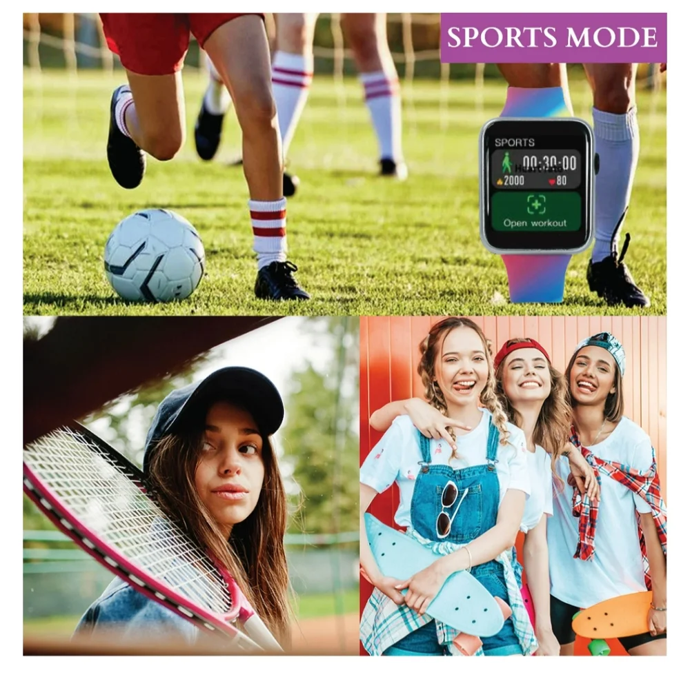 🆕Justice Unisex Child Smartwatch in Rainbow Weave One Size